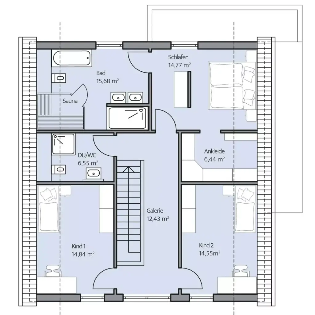 Grundriss Obergeschoss