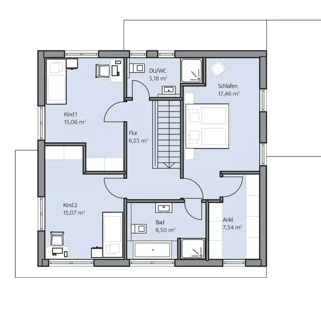 Grundriss Obergeschoss