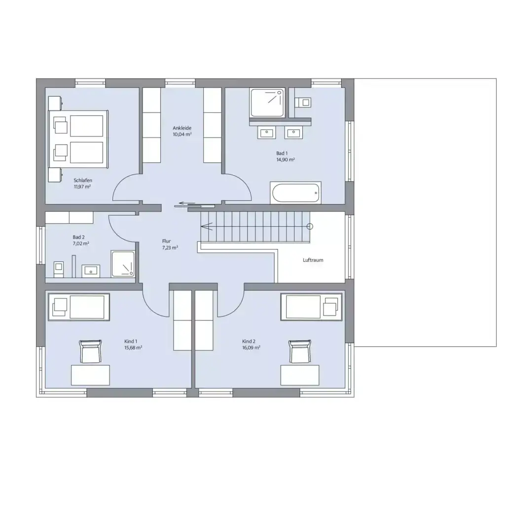 Grundriss Obergeschoss