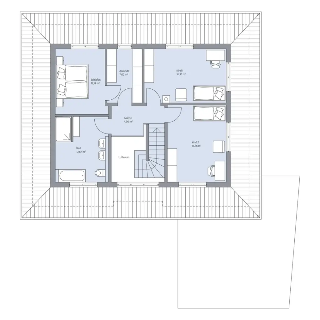 Grundriss Obergeschoss