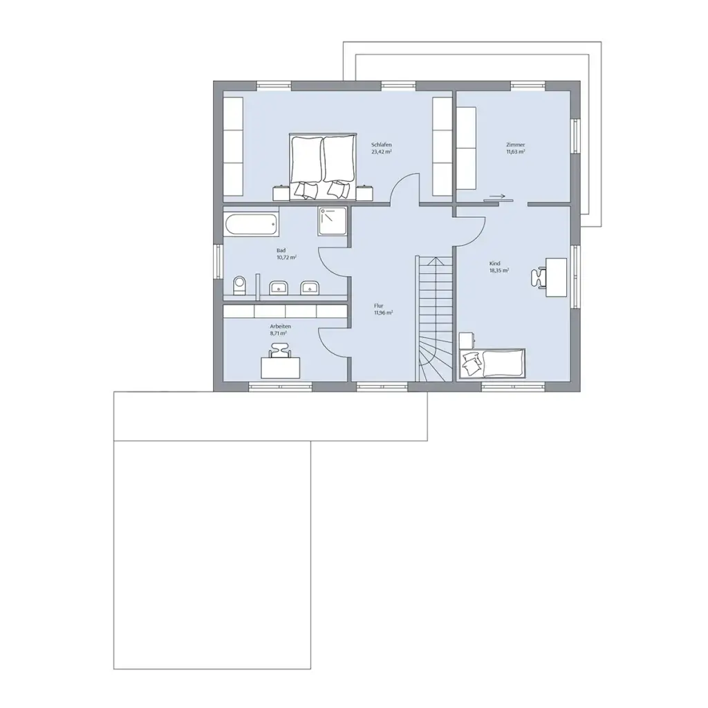 Grundriss Obergeschoss