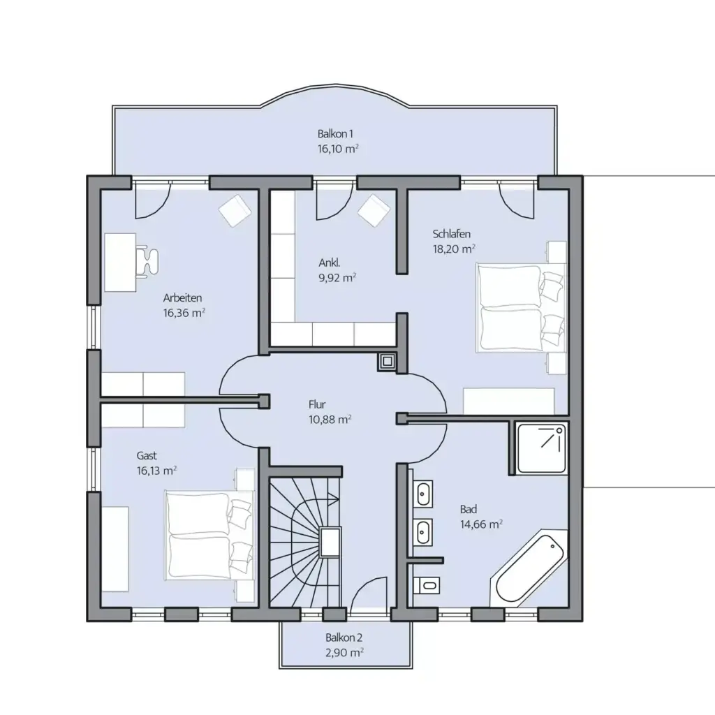 Grundriss Obergeschoss