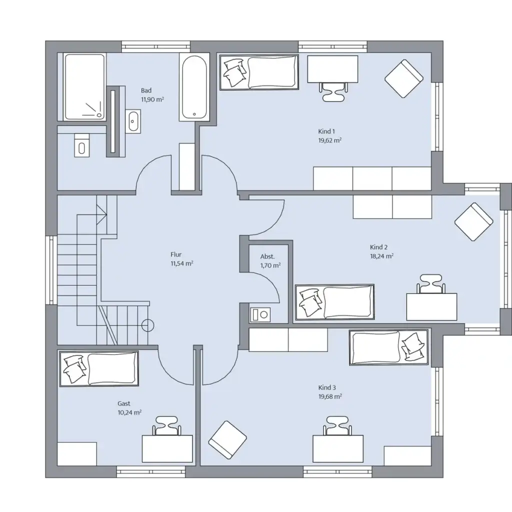 Grundriss Obergeschoss