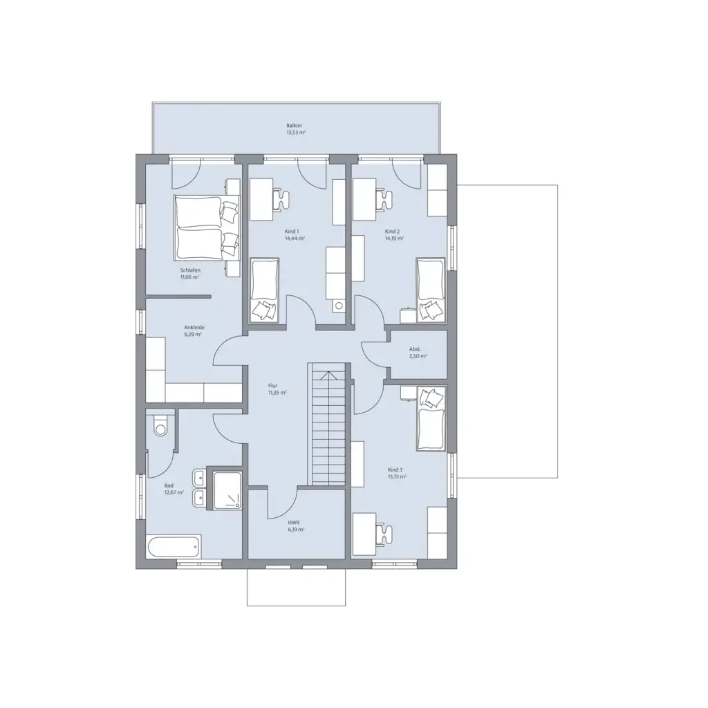 Grundriss Obergeschoss